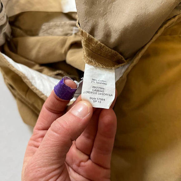 J. Crew Cafe Capri Khaki pants 4 - Picture 7 of 8